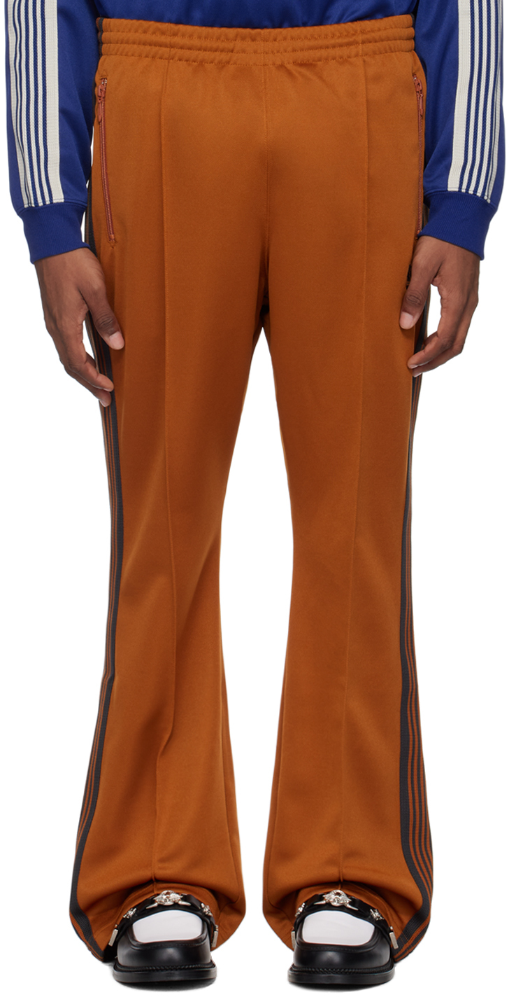 Orange Bootcut Track Pants