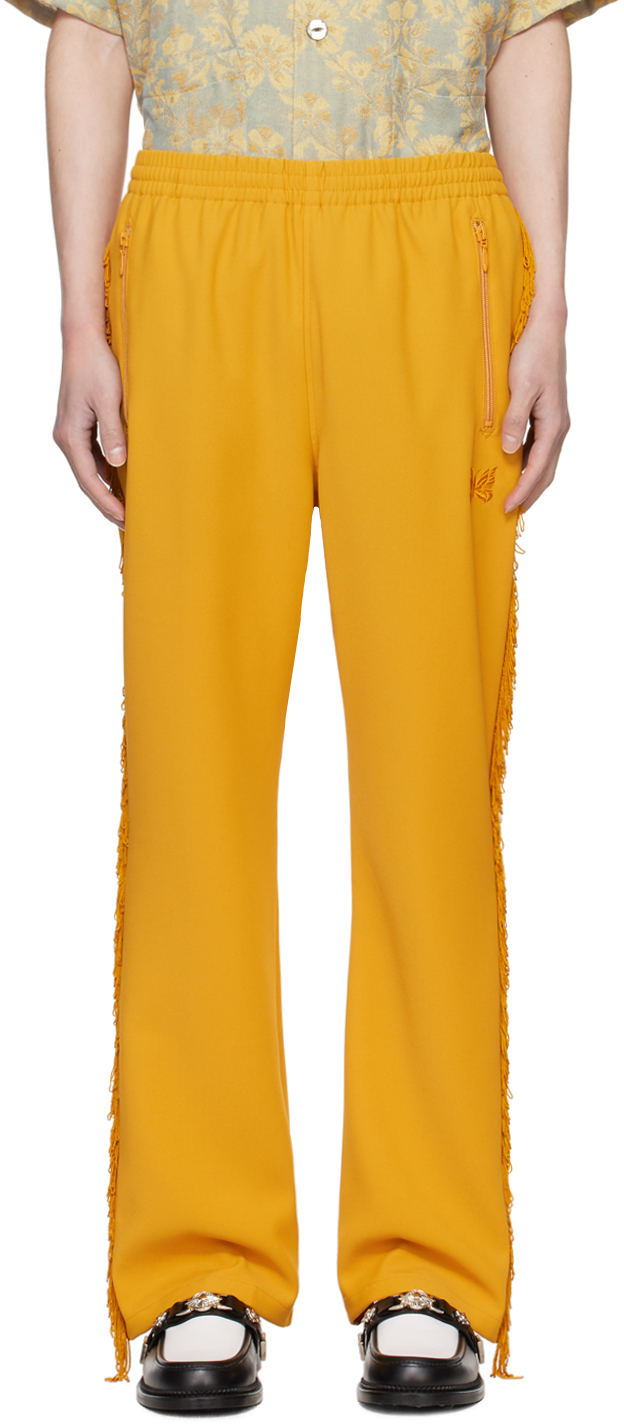 Needles Yellow Fringe Track Pants In A-yellow