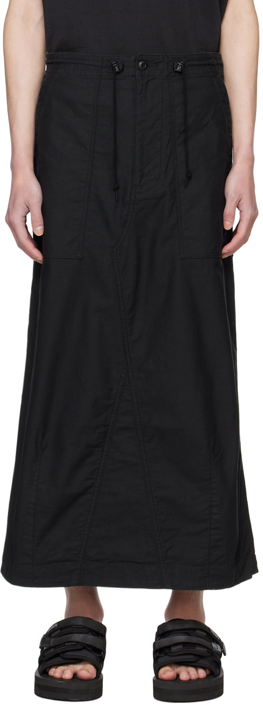 Needles Black Fatigue Midi Skirt In C-black