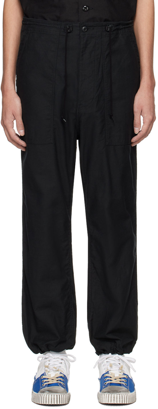 Black String Fatigue Trousers