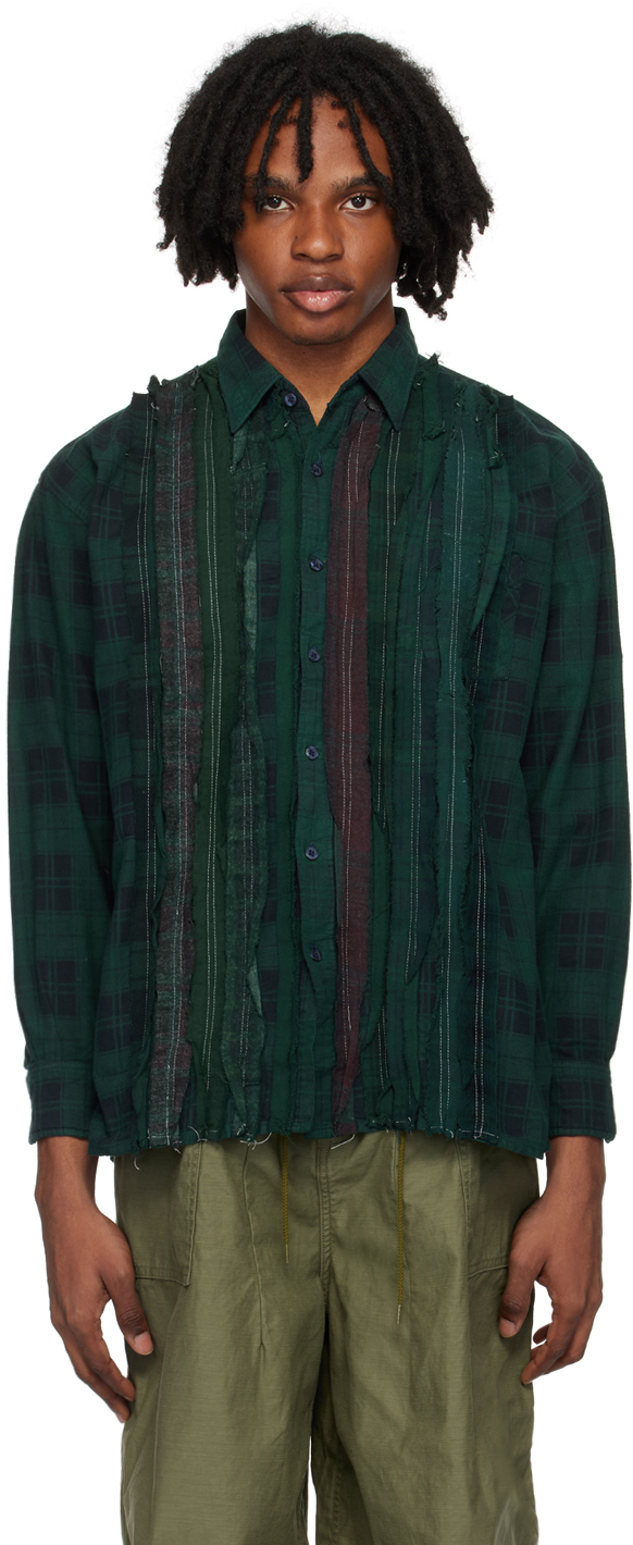 Green Ribbon Shirt by NEEDLES on Sale