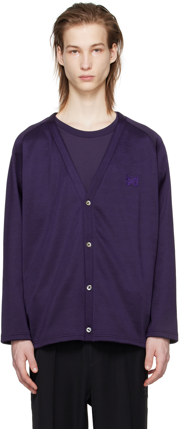 Purple Buttoned Cardigan