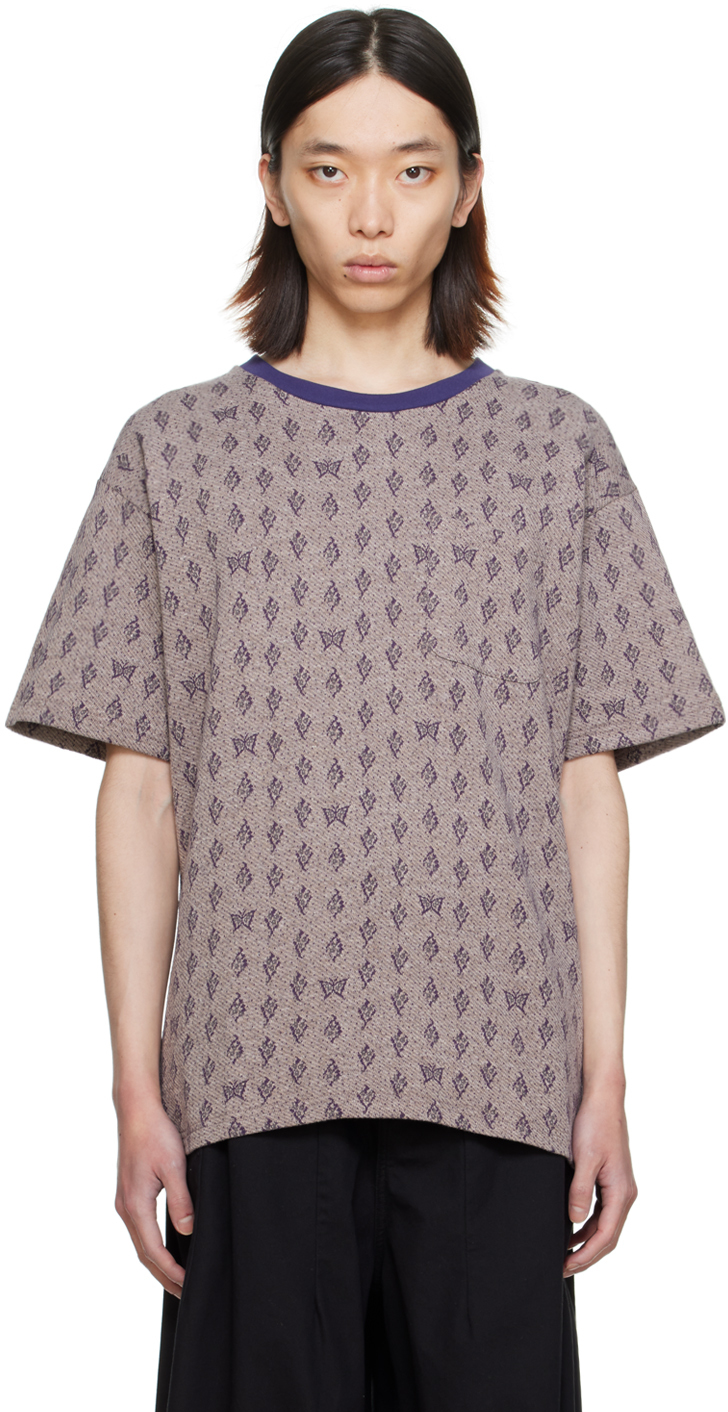 【関税込み】NEEDLES パープル Papillon & Floral Tシャツ NEEDLESのパープル Papillon & Floral Tシャツがセール中