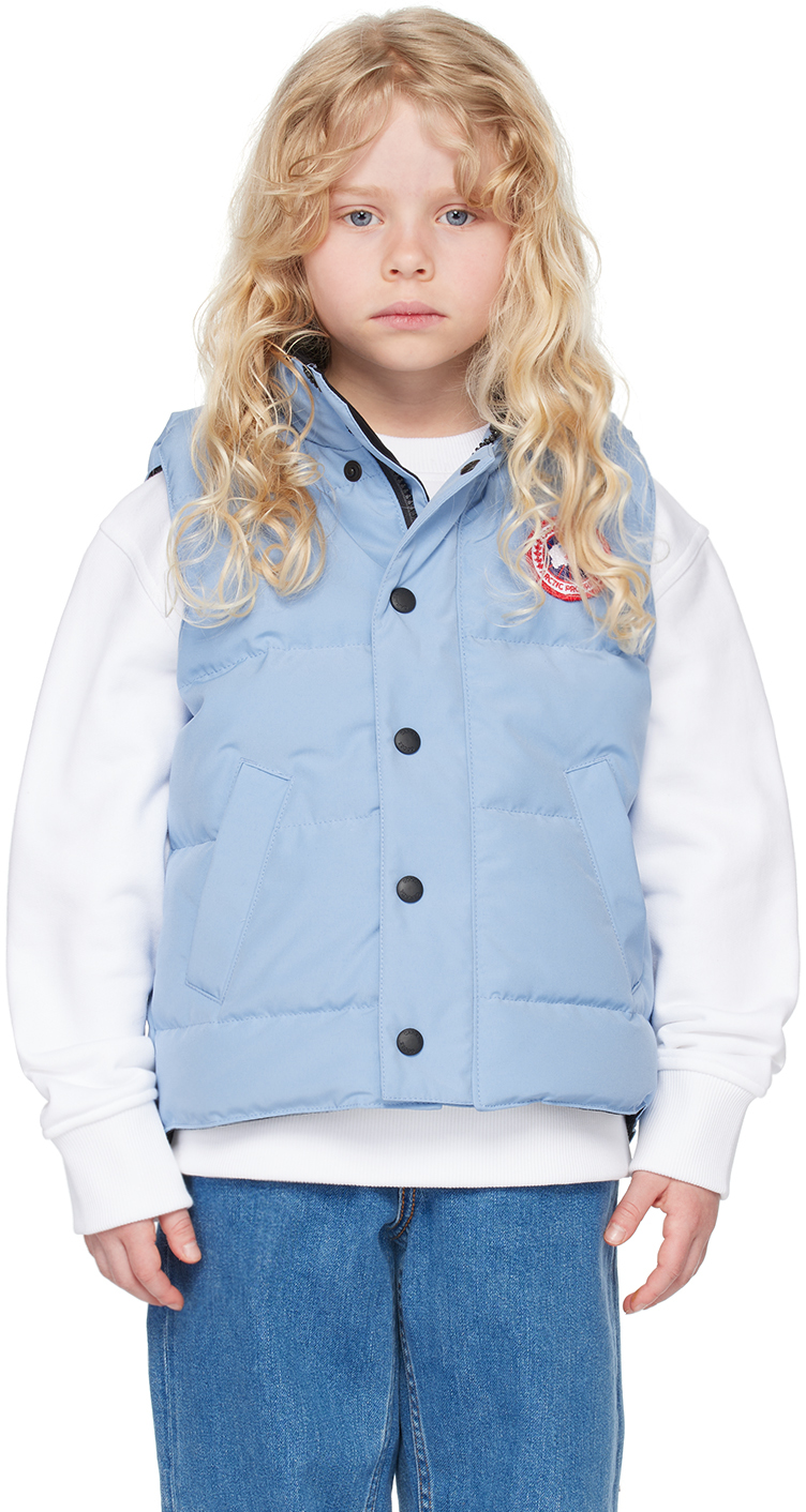 Shop Canada Goose Kids Blue Vanier Down Vest In 1620 Daydream