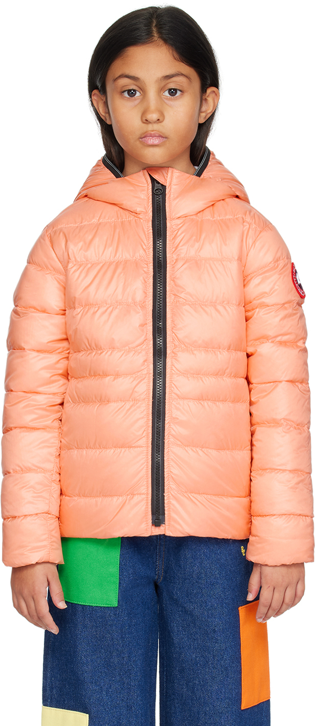 Shop Canada Goose Kids Pink Cypress Down Jacket In 166 Daylily