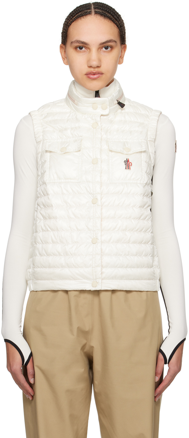 【MONCLER】GRENOBLE GUMIANE DOWN VEST Moncler Grenoble: White Gumiane Down Vest | SSENSE Canada
