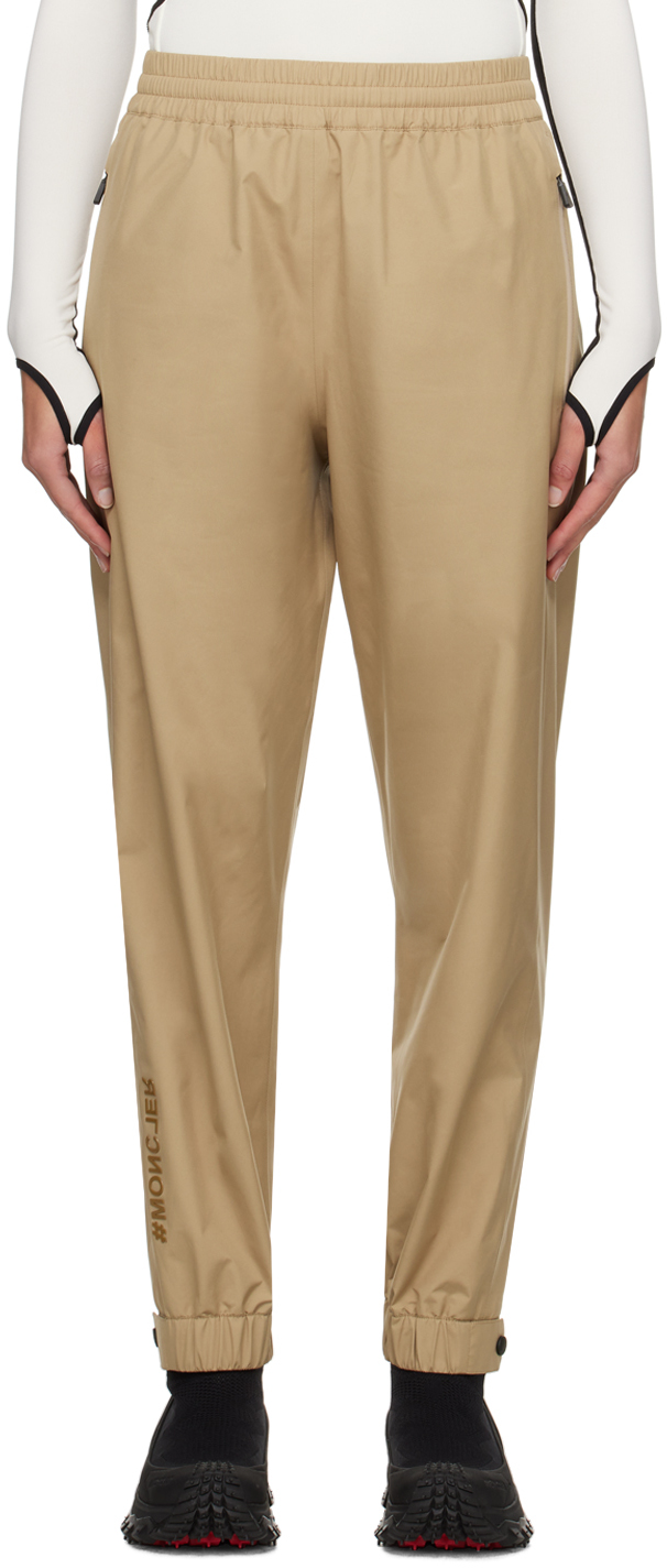 Moncler Beige Bonded Lounge Trousers In 226 Dijon