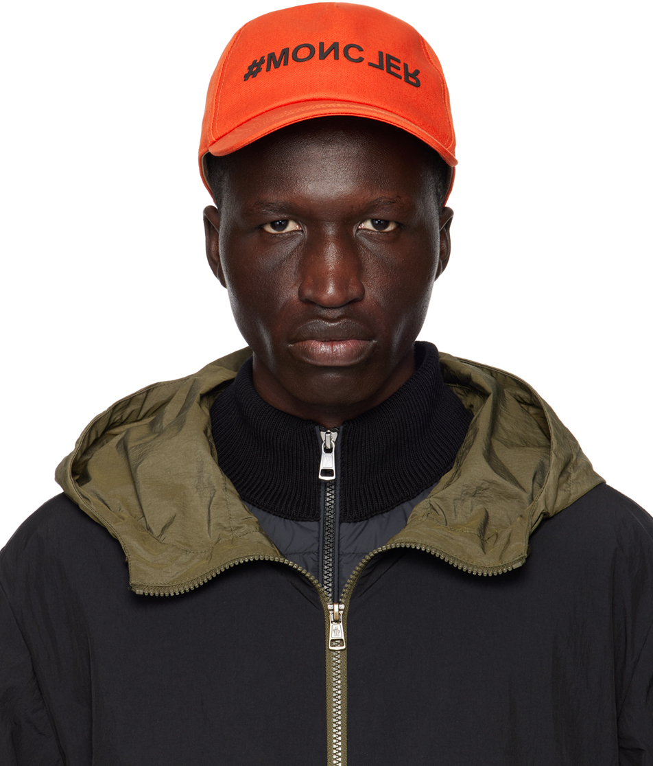 Moncler Grenoble: Orange Baseball Cap | SSENSE Canada