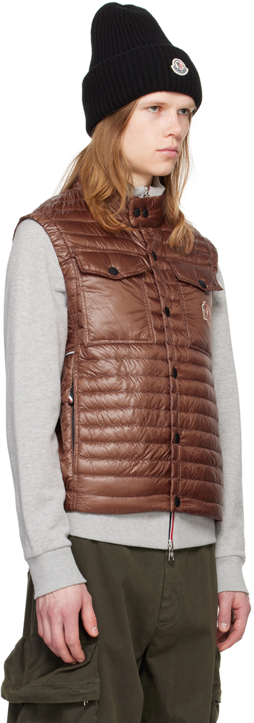 Moncler Day-namic Ollon Down Vest In Brown Ginger 271