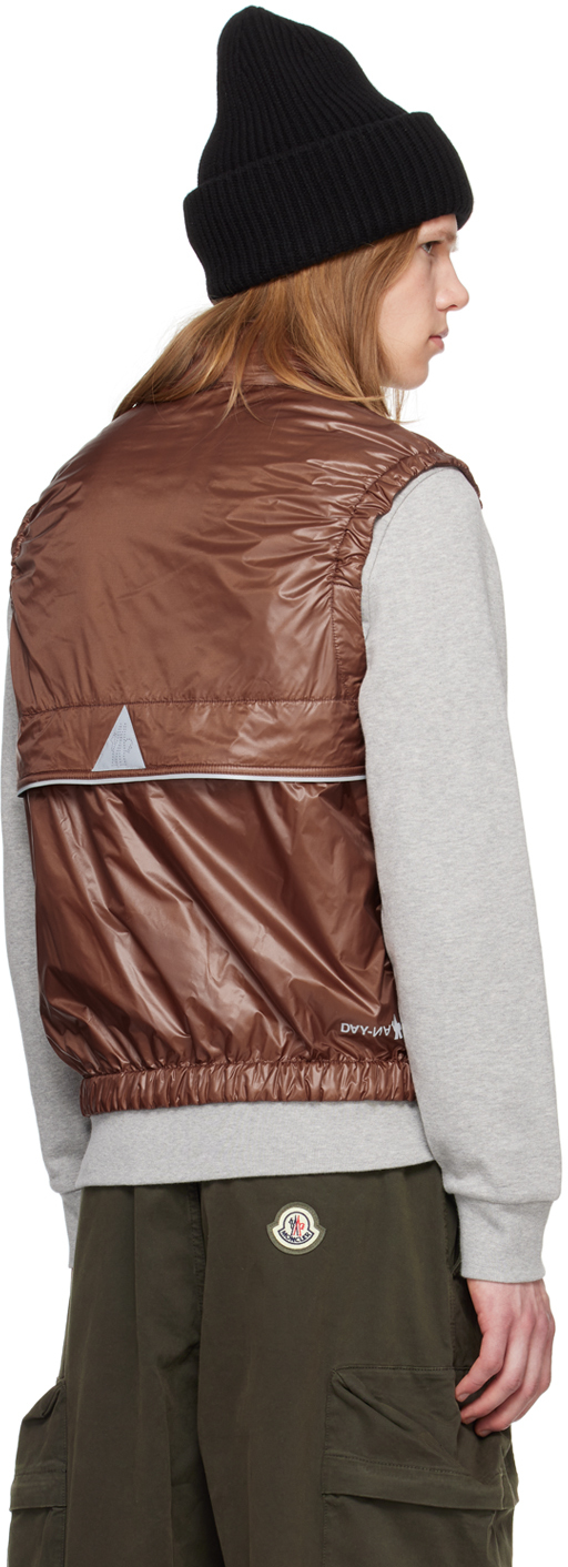Moncler Day-namic Ollon Down Vest In Brown Ginger 271