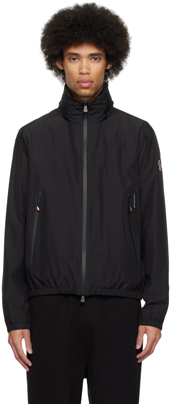 Moncler Black Zip Jacket In Black 999