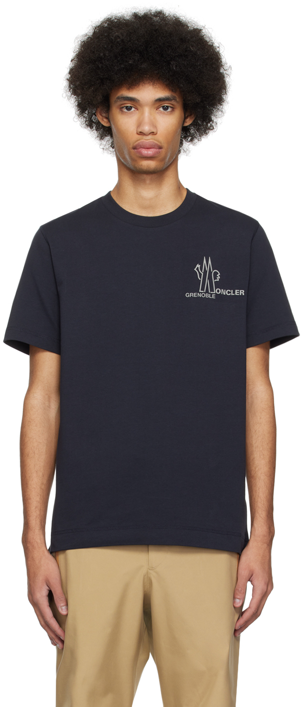 Moncler Navy Tennis-tail T-shirt In Very Navy 773