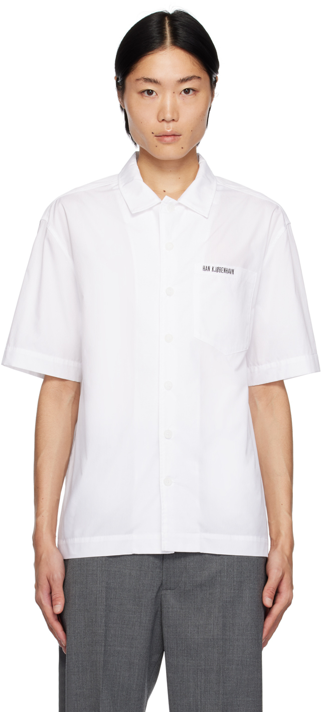 White Camp Collar Shirt
