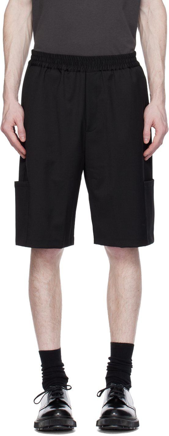 Shop Han Kjobenhavn Black Elasticized Shorts