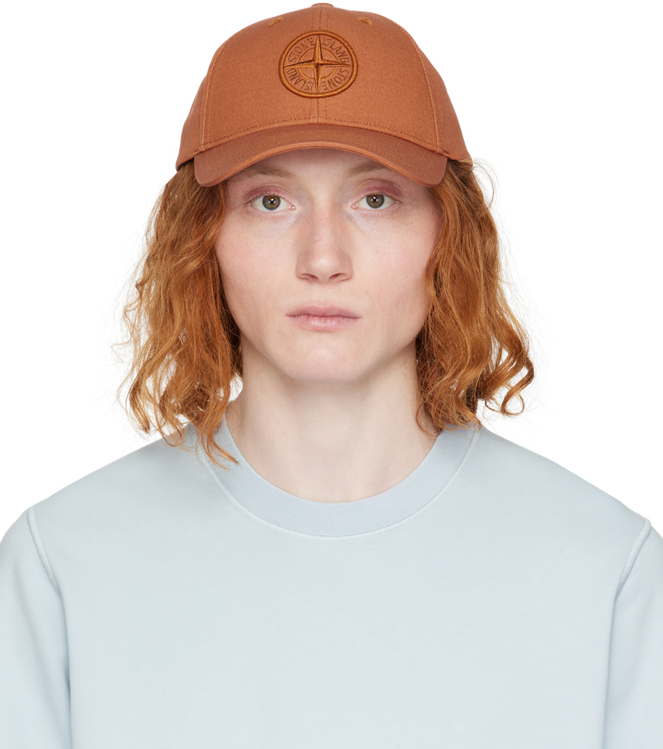 Orange Embroidered Cap