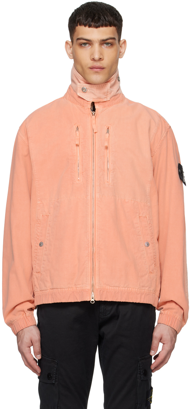 Shop Stone Island Pink Patch Jacket In V0013 Rust