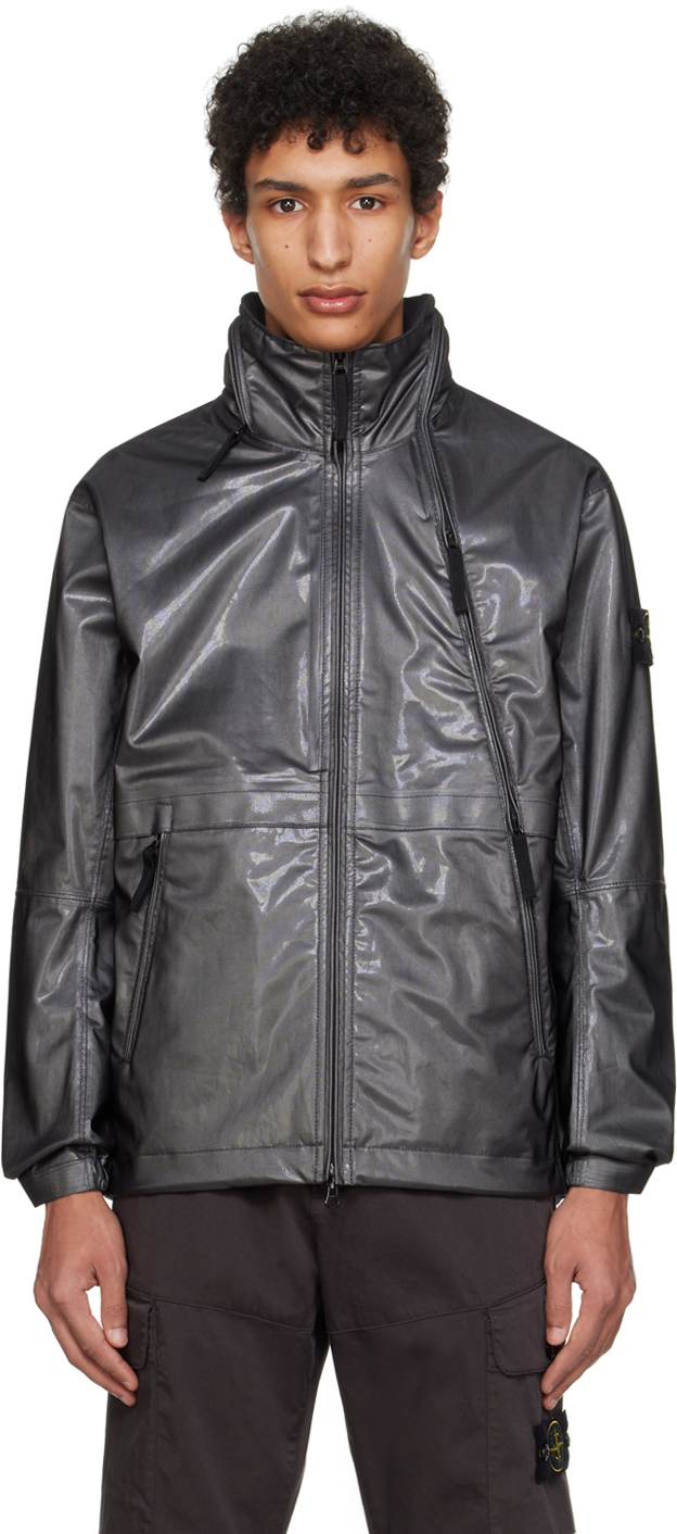 STONE ISLAND GRAY WATER-REPELLENT JACKET 