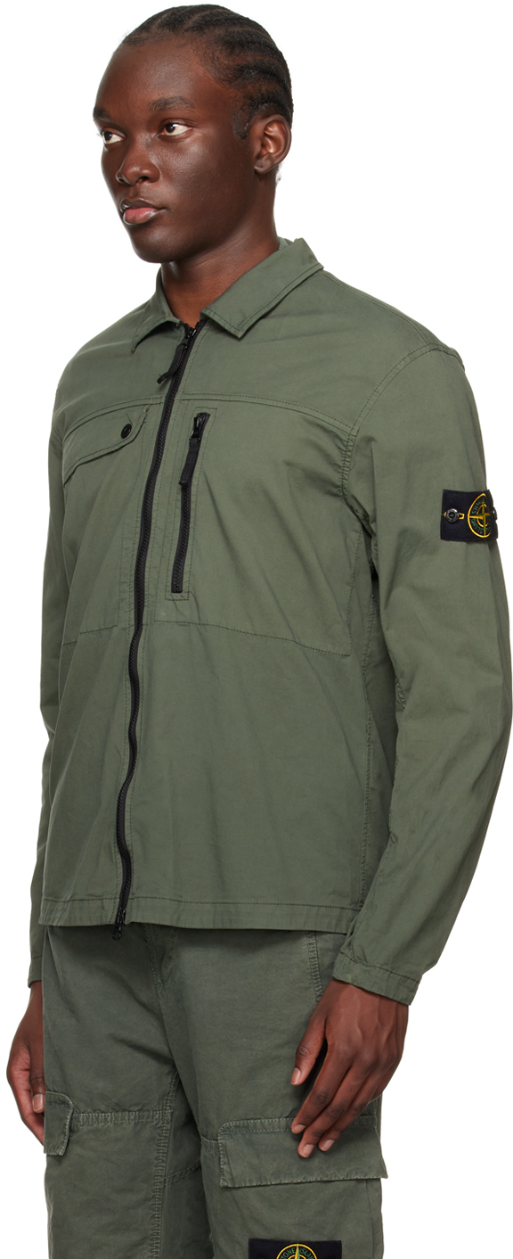 Khaki green stone island hot sale jacket