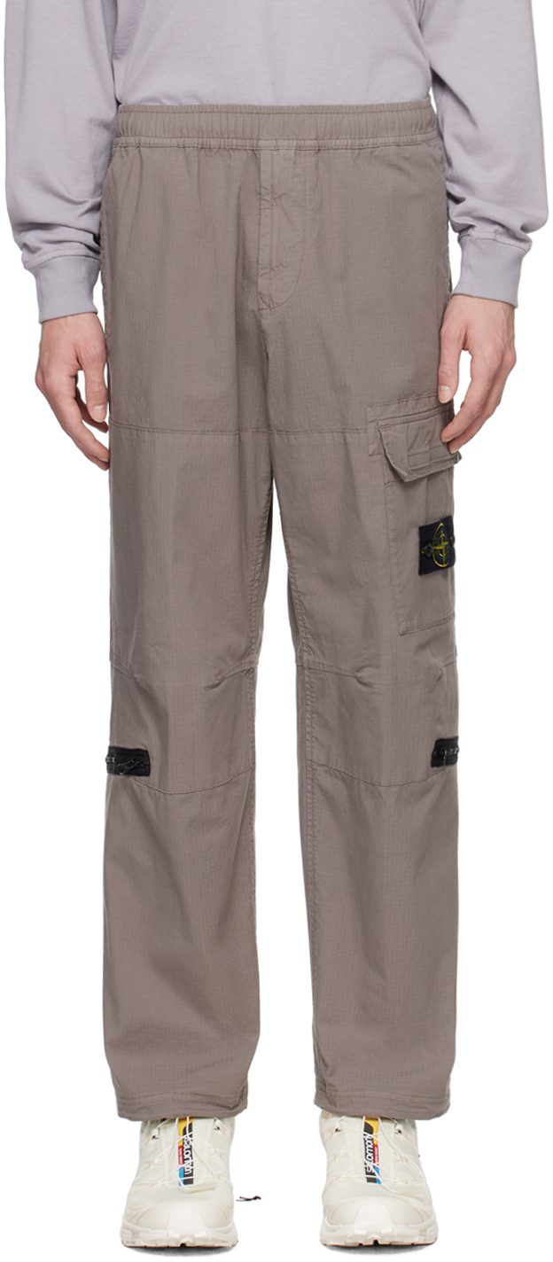 Gray Multi-Pocket Cargo Pants