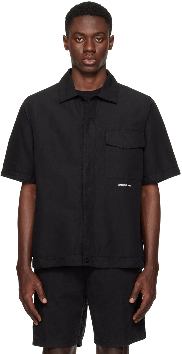 Stone Island Black Comfort Shirt In V0029 Black