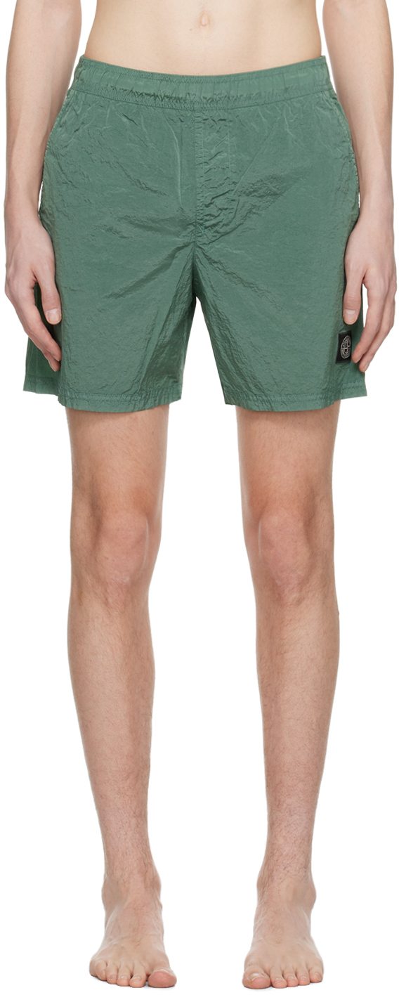 Green Patch Swim Shorts