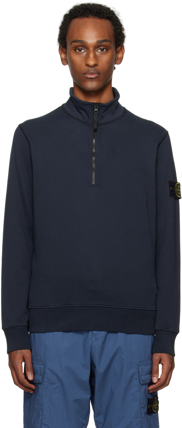 Navy Half-Zip Sweater