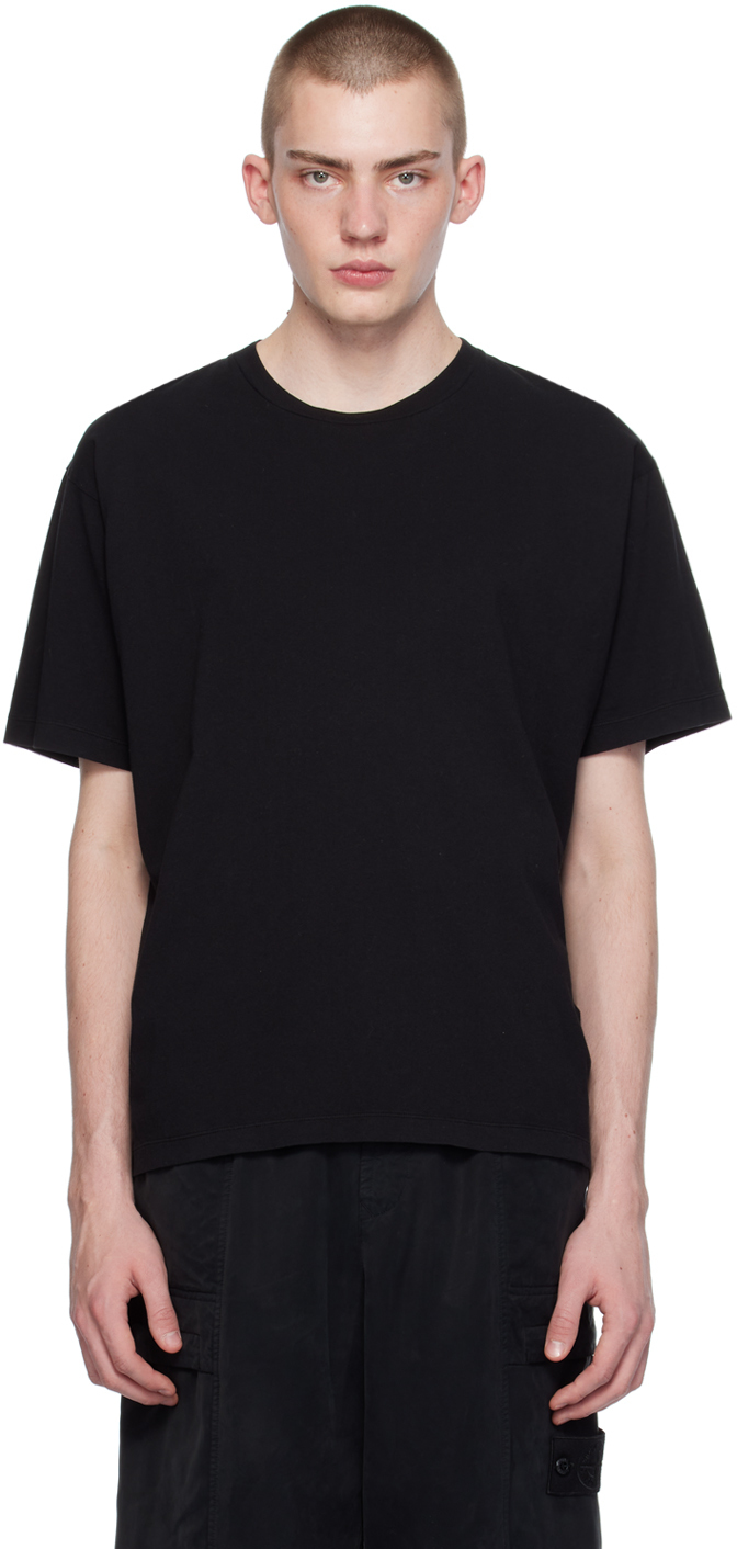 Black Stripes Six T-Shirt by Stone Island on Sale