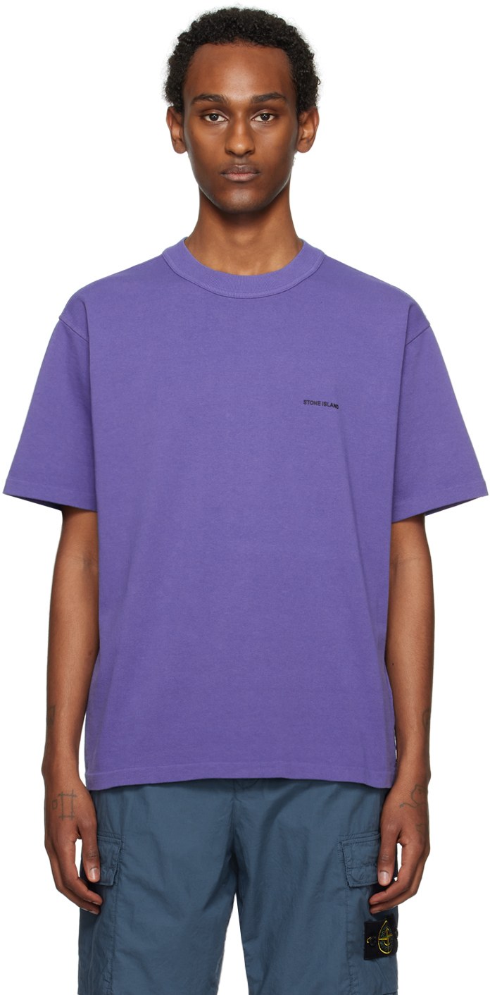 Stone island purple hot sale t shirt