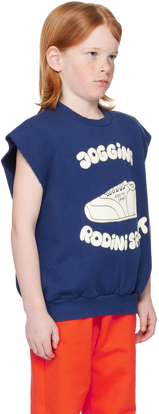 Shop Mini Rodini Kids Blue 'jogging' Sweatshirt