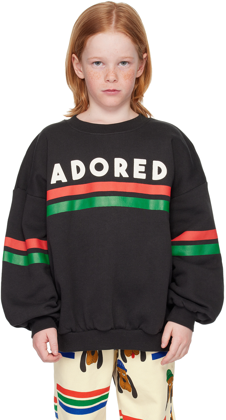 Mini Rodini Kids Black 'adored' Sweatshirt