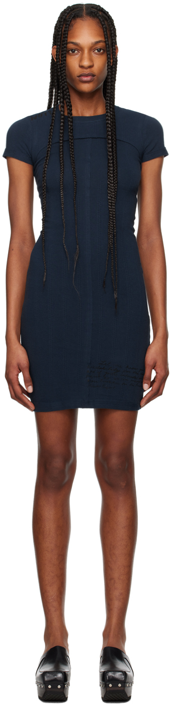【関税込み】Eckhaus Latta ネイビー Shoveling ミニワンピース Navy Shoveling Minidress by Eckhaus Latta on Sale