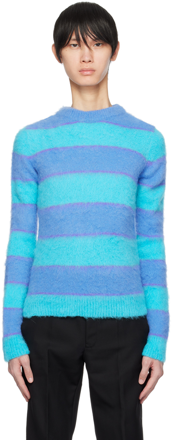 Shop Egonlab Blue & Purple Freddy Sweater