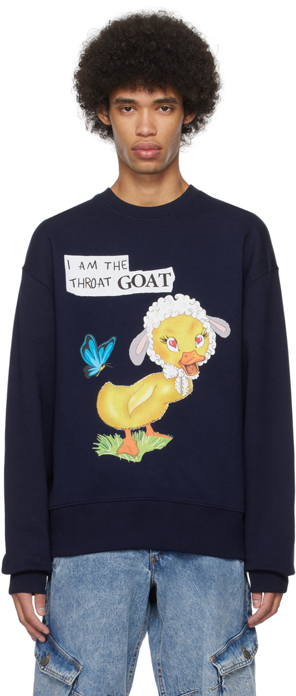 Navy Goat Sweatshirt