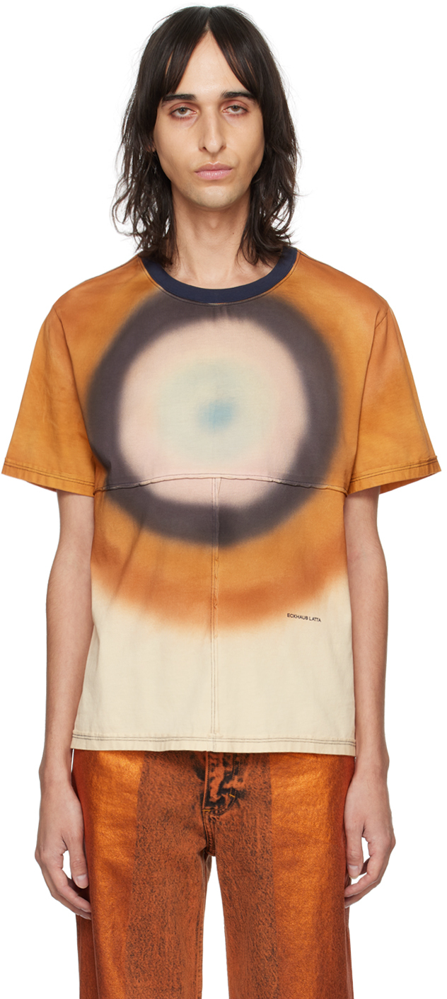 Orange & Brown Lapped T-Shirt