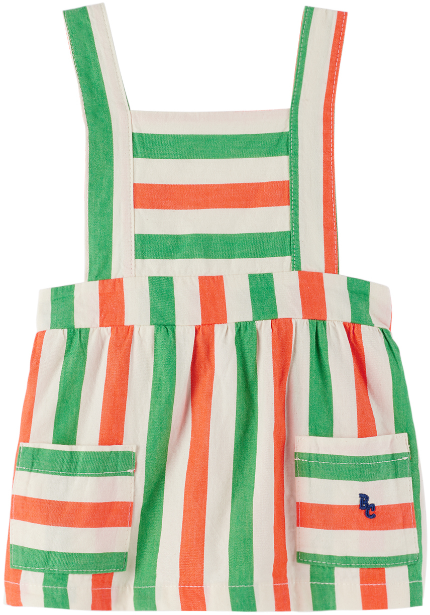 Bobo Choses Baby Off-white Striped Dress In Offwhite