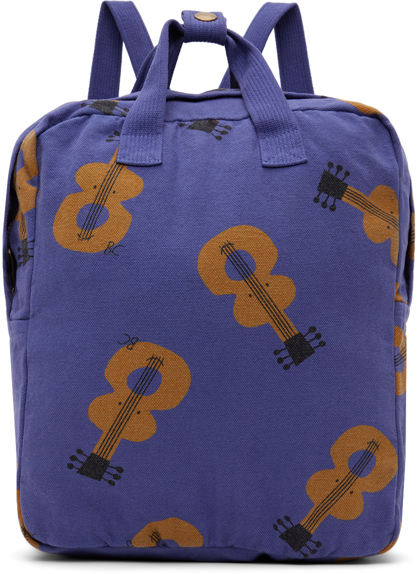 Bobo Choses Kids Blue Acoustic Guitar All Over School Backpack