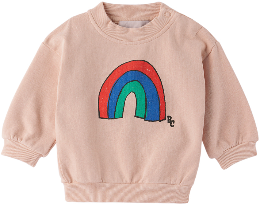 Bobo Choses Baby Pink Rainbow Sweatshirt In Light Pink