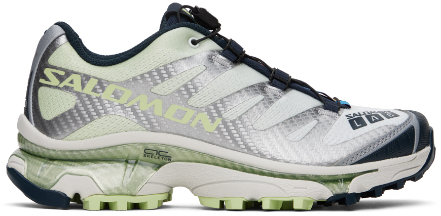 Shop Salomon Green & Gray Xt-4 Og Sneakers In Carbon/celadon Green
