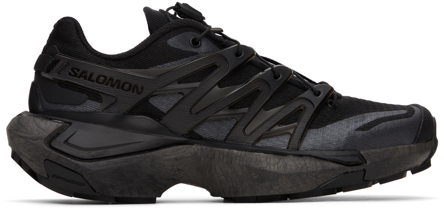 Salomon Black Xt Pu.re Advanced Sneakers In Black/black/phantom