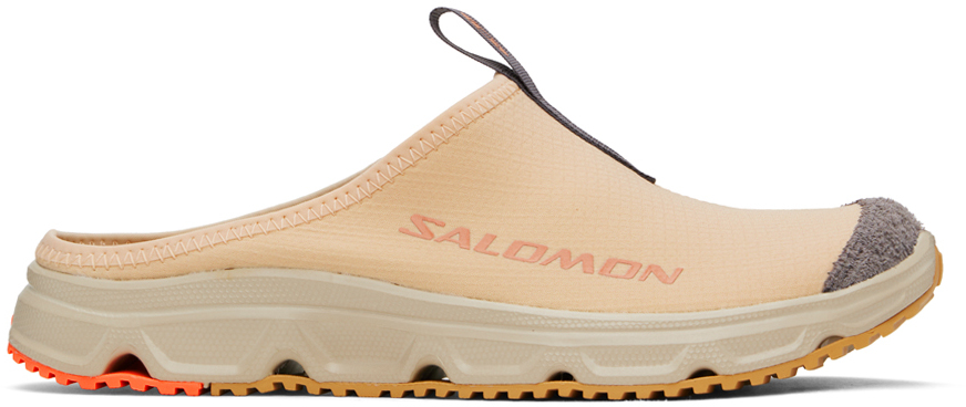 Shop Salomon Beige & Gray Rx Slide 3.0 Loafers In Hazelnut/cement/plum