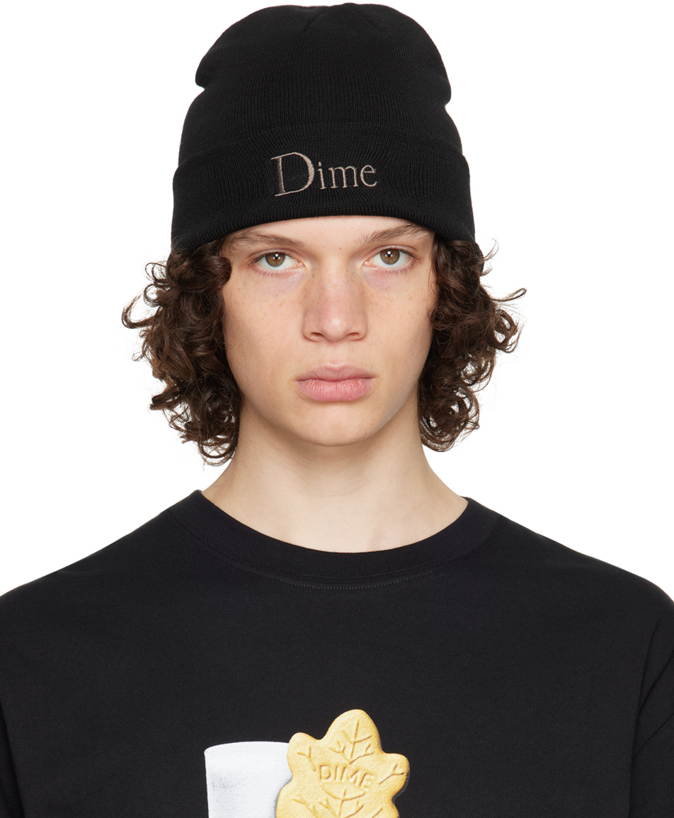 Dime Classic Wool Fold Beanie In Black | ModeSens