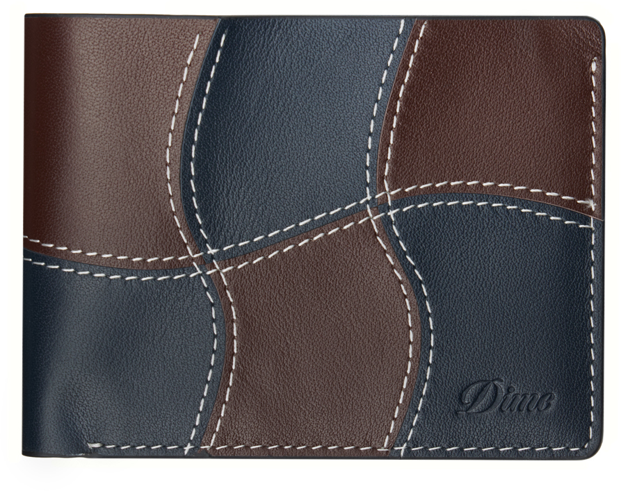 Shop Dime Black & Brown Wave Leather Wallet