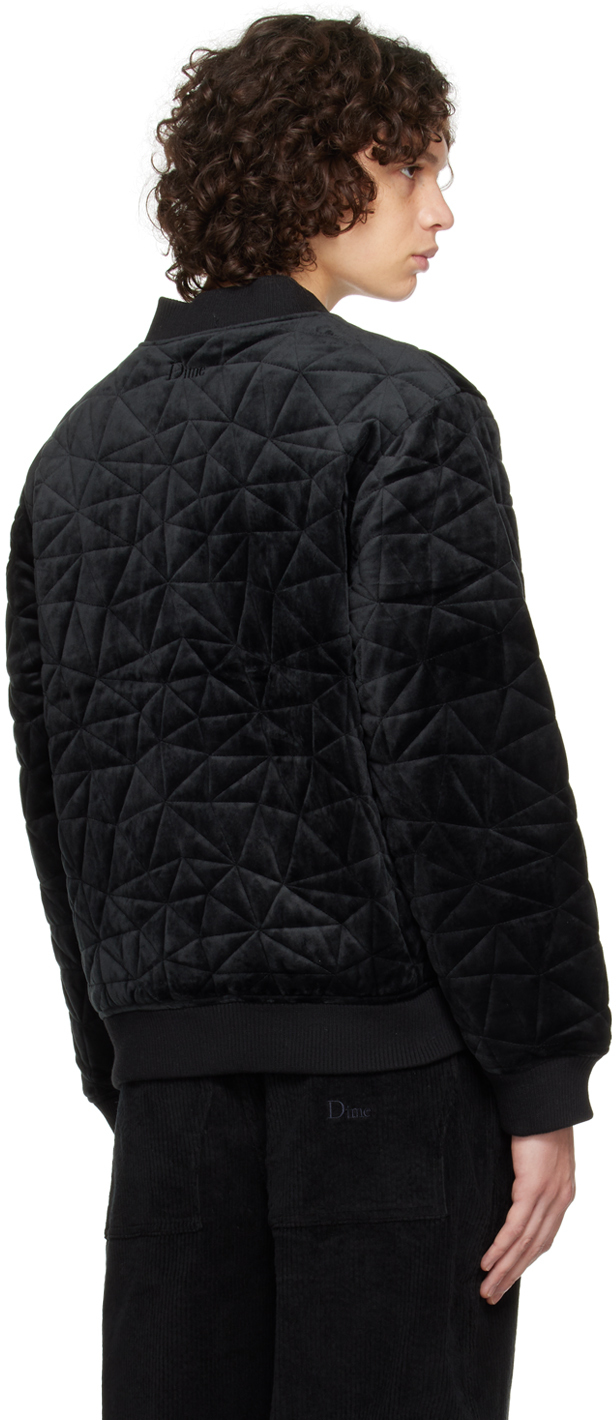 Dime Black Quilted Bomber Jacket | Smart Closet