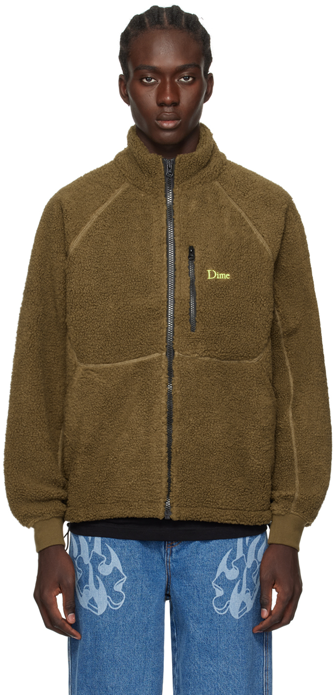 Khaki shop fleece jacket