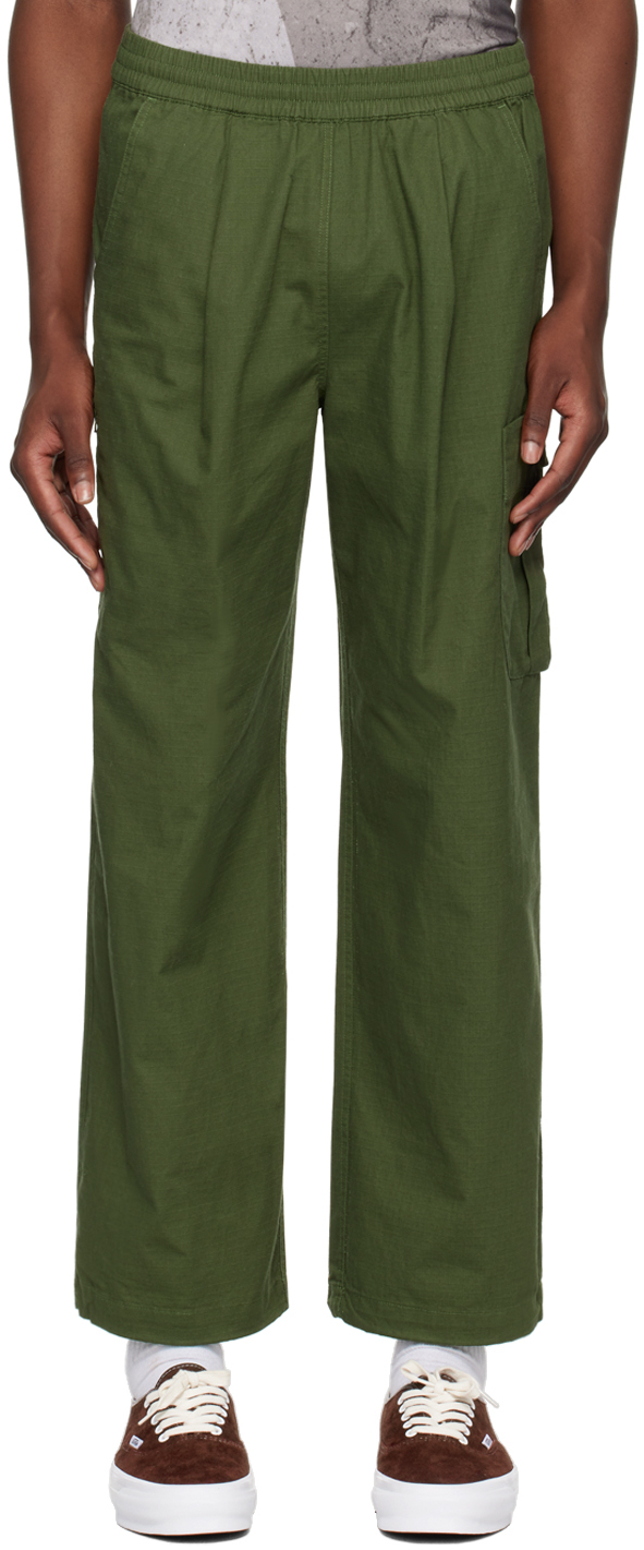 Dime Green Utility Cargo Pants In Green Military