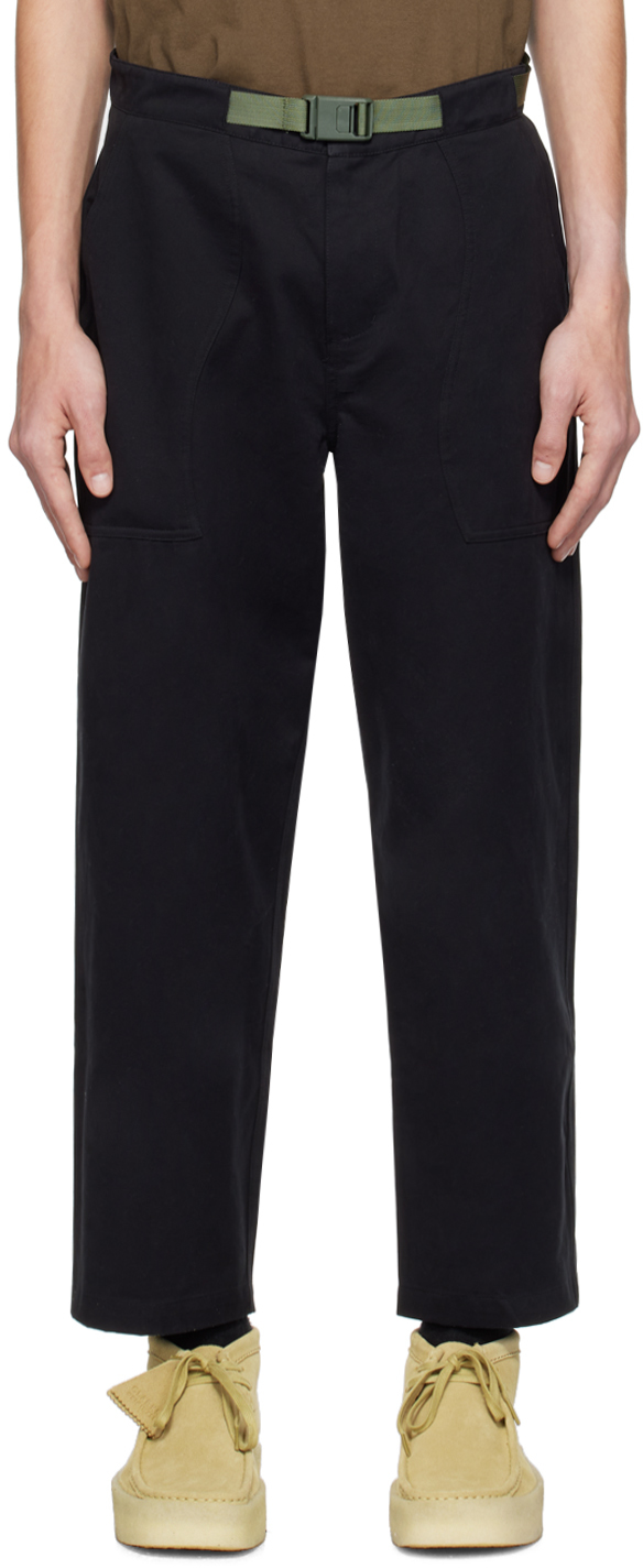 Dime Black Belted Trousers In Dark Charcoal