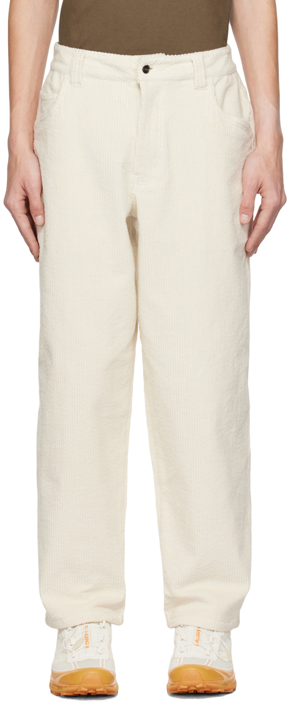 Dime Beige Baggy Trousers In Cream