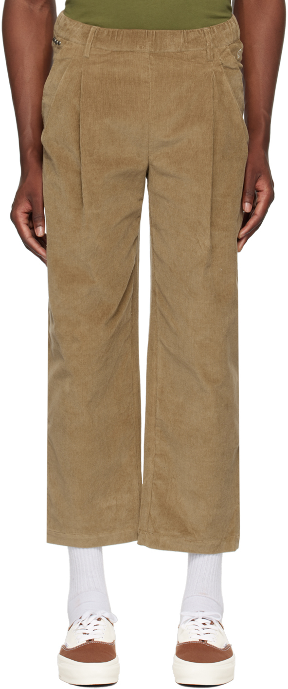 Brown Pleated Trousers
