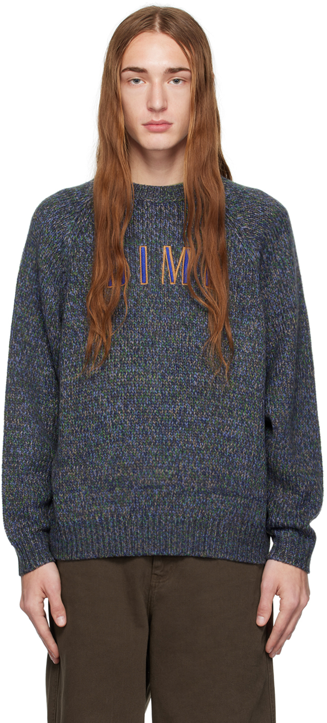 Dime Fantasy Logo-embroidered Knitted Sweater In Gray