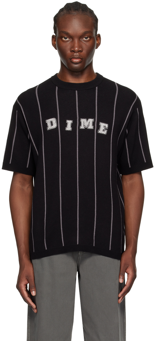 Shop Dime Black Striped T-shirt